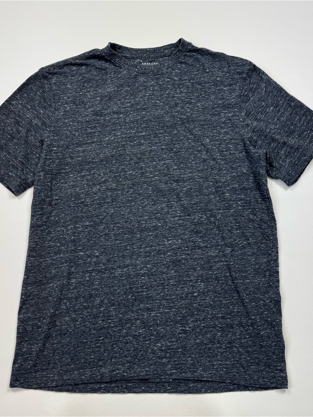 American Eagle Gray Heather Crew Neck T-Shirt Medium Tall